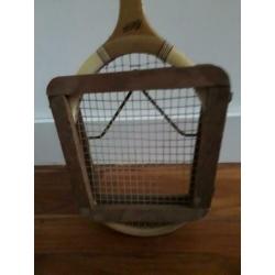 Brocante vintage Engelse racket spanner met racket