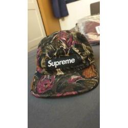 Supreme Painted Floral Camp Cap Olive