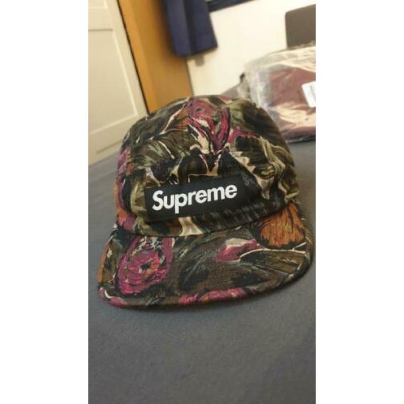 Supreme Painted Floral Camp Cap Olive