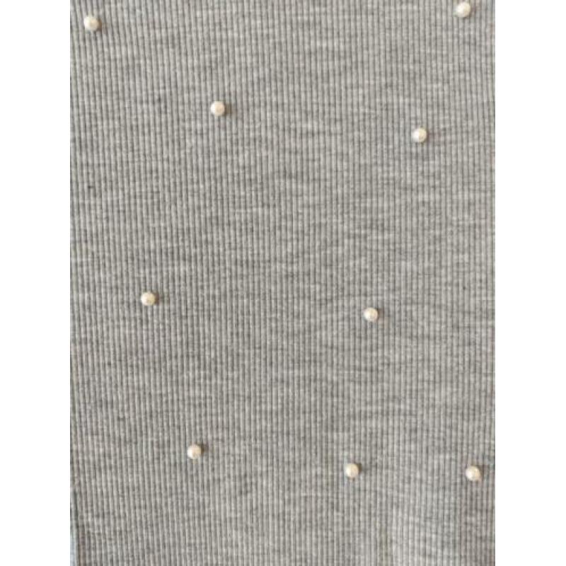 Cropped Grey Pearl Top | Zara | UK 10