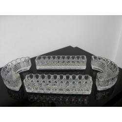 Art deco Val st Lambert Tafelset/Milieu de Table, Diamants &