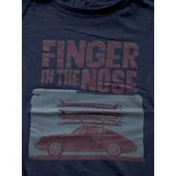 Finger in The Nose blauw shirt met auto 3XL/152 12-13 jaar