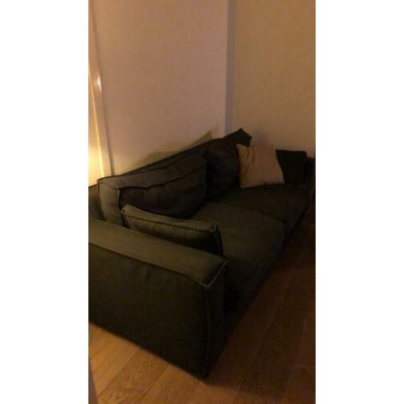 Ikea bank 210x70x100 stof antraciet grijs (2x)