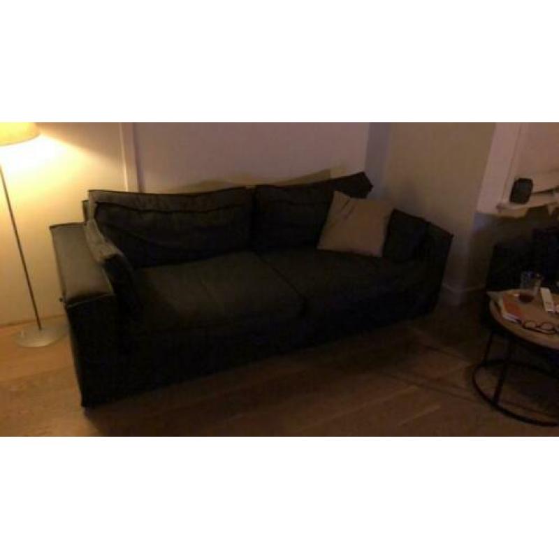 Ikea bank 210x70x100 stof antraciet grijs (2x)