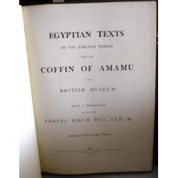 Egyptian Text from the Coffin of Amanu 1886 Birch Egypte