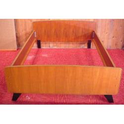 Strak Retro tweepersoons vintage teak houten bed meubel Art