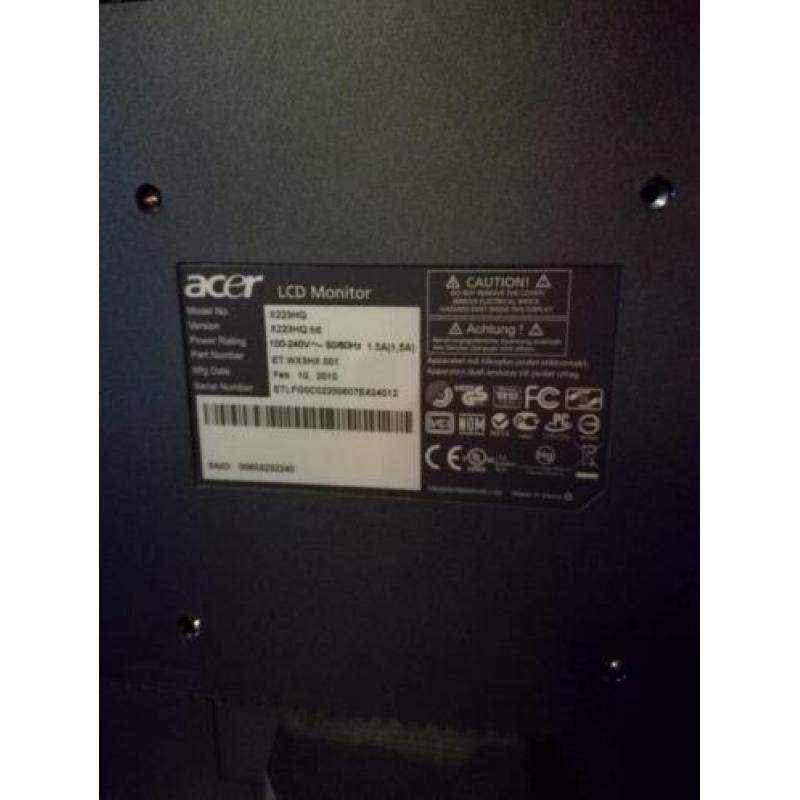 Acer X223HQ Zwart LCD monitor