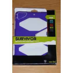 Griffin Survivor Apple iPad Air 1 hoes paars-wit