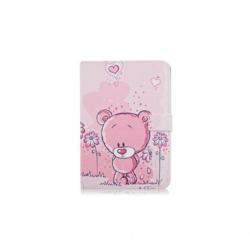 iPad mini 4 - hoes, cover, case - PU leder - roze beer