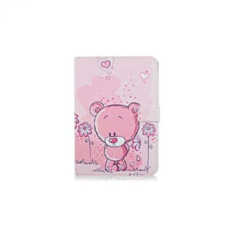 iPad mini 4 - hoes, cover, case - PU leder - roze beer