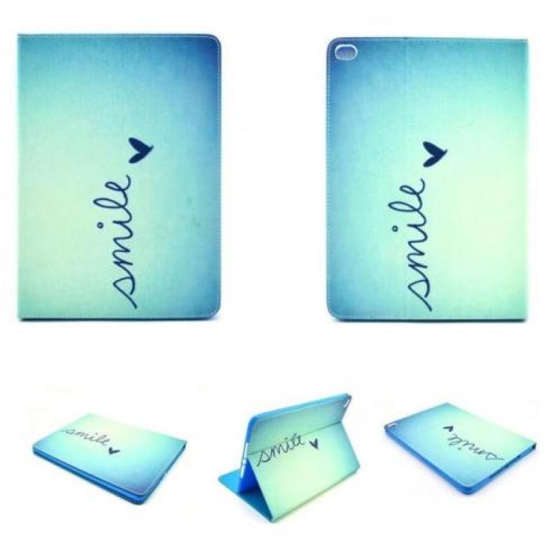 iPad 2 / 3 / 4 lederen leren hoes hoesje case Blauw - Smile