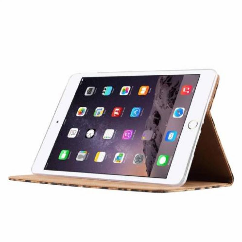 Ntech iPad Air 2 Luipaard Design Booktype Kunstleer Hoesje