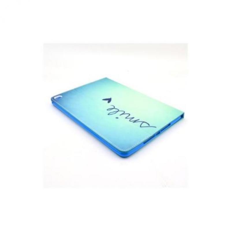 iPad 2 / 3 / 4 lederen leren hoes hoesje case Blauw - Smile