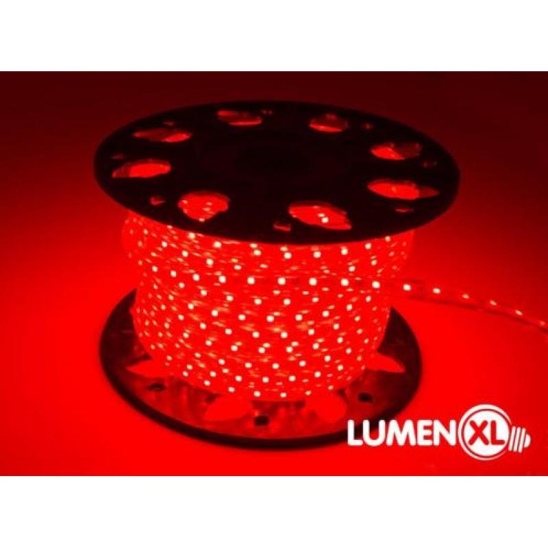 Lichtsnoer LED strip LEDstrip Lichtslang Rood 25 meter 230V