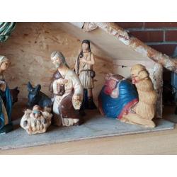 Kerst beelden groep - 27 cm groot - gedetaileerd - GIPS -