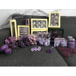 Kerst versiering purplefrost paars/lila/pink zgan