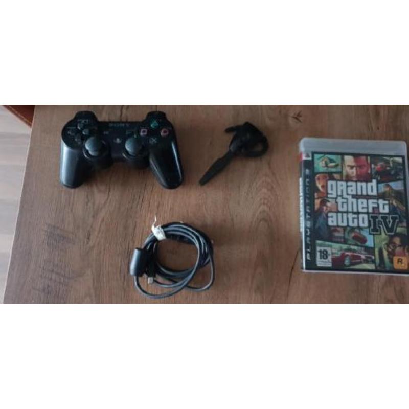 Playstation 3 + controller + headset + 9 spellen